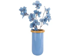 Discount Present time - Vase Plegado M soft blue w. mango yellow