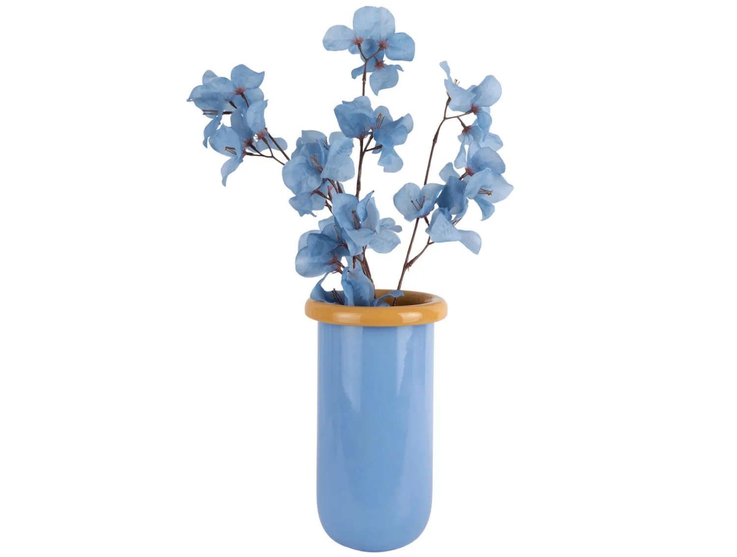 Discount Present time - Vase Plegado M soft blue w. mango yellow
