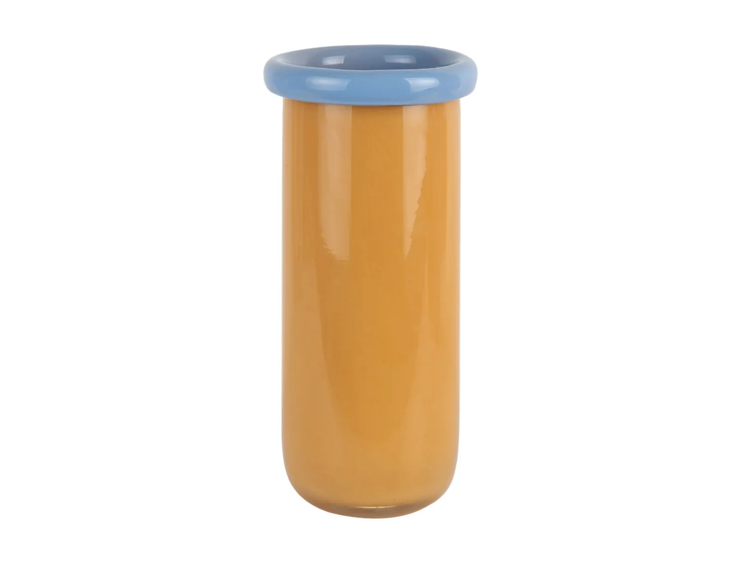 Sale Present time - Vase Plegado XL mango yellow w. soft blue
