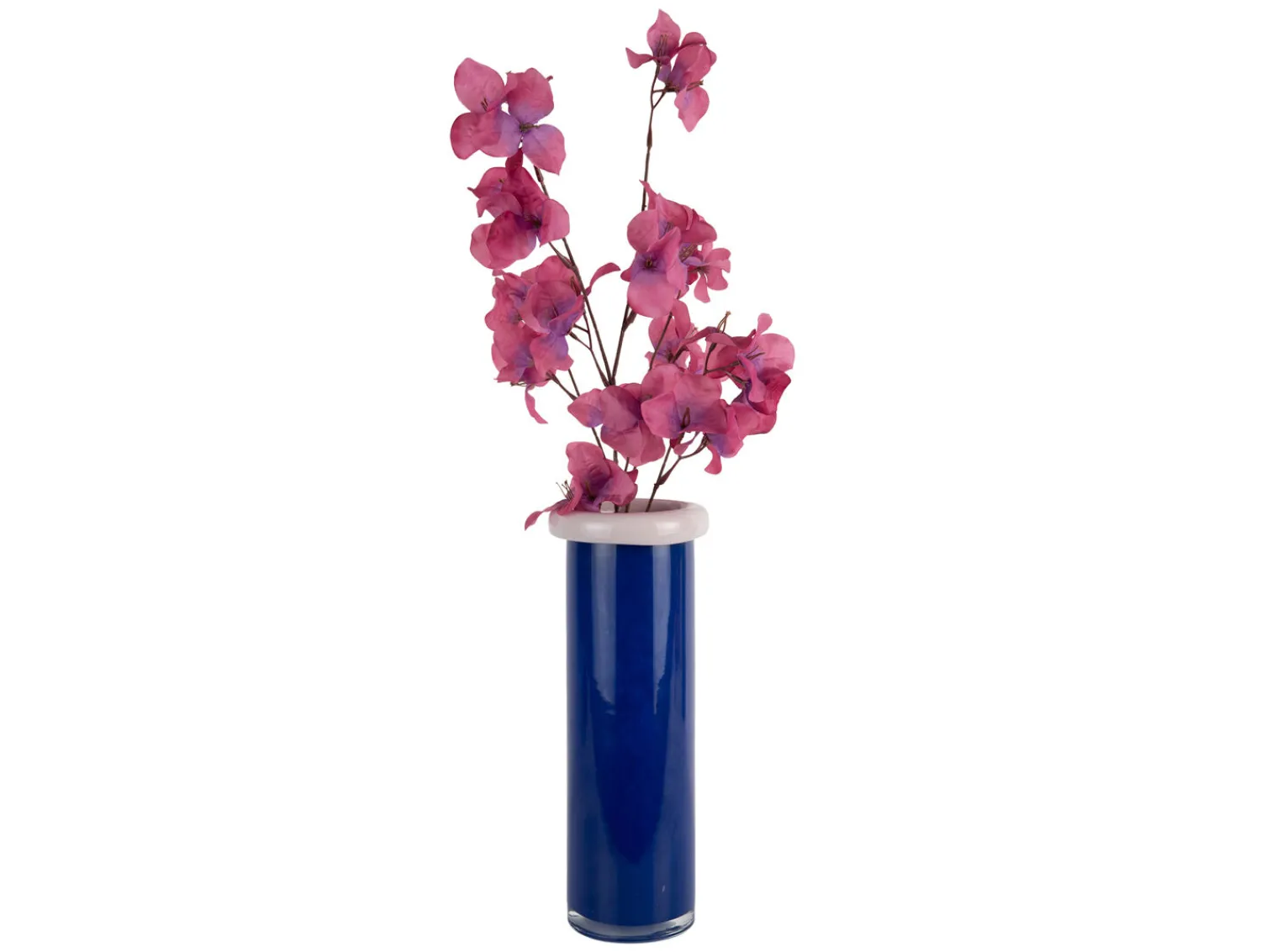 Clearance Present time - Vase Plegado XXL cobalt blue w. soft pink