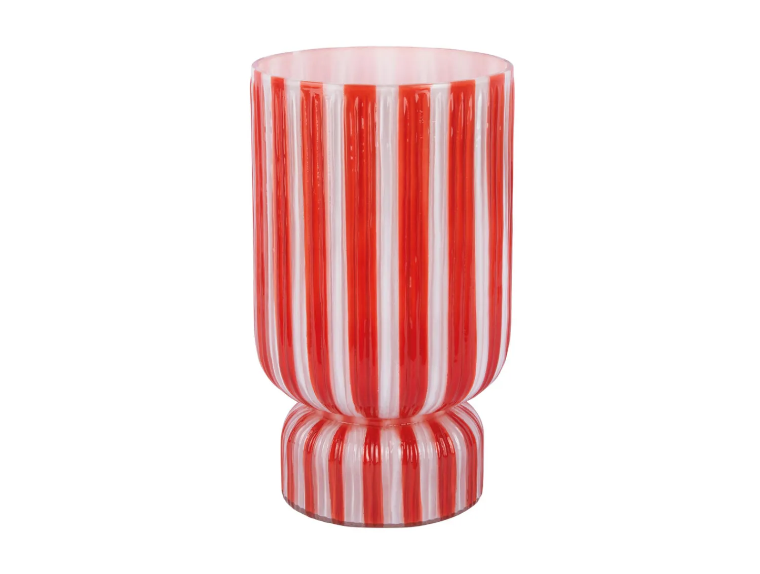 Discount Present time - Vase Rayado Retro large bright scarlet red