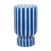 Hot Present time - Vase Rayado Retro large cobalt blue