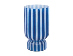 Hot Present time - Vase Rayado Retro large cobalt blue