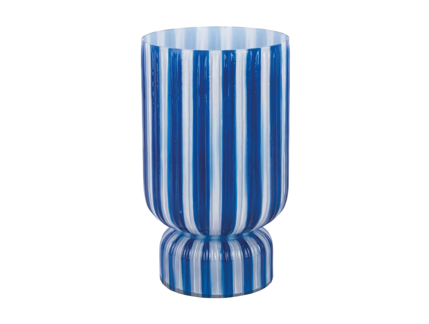 Hot Present time - Vase Rayado Retro large cobalt blue