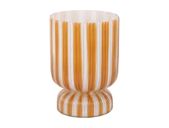 Online Present time - Vase Rayado Retro medium mango yellow
