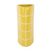 Best Present time - Vase Retro Tiles triangular medium citrine yellow