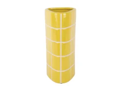 Best Present time - Vase Retro Tiles triangular medium citrine yellow