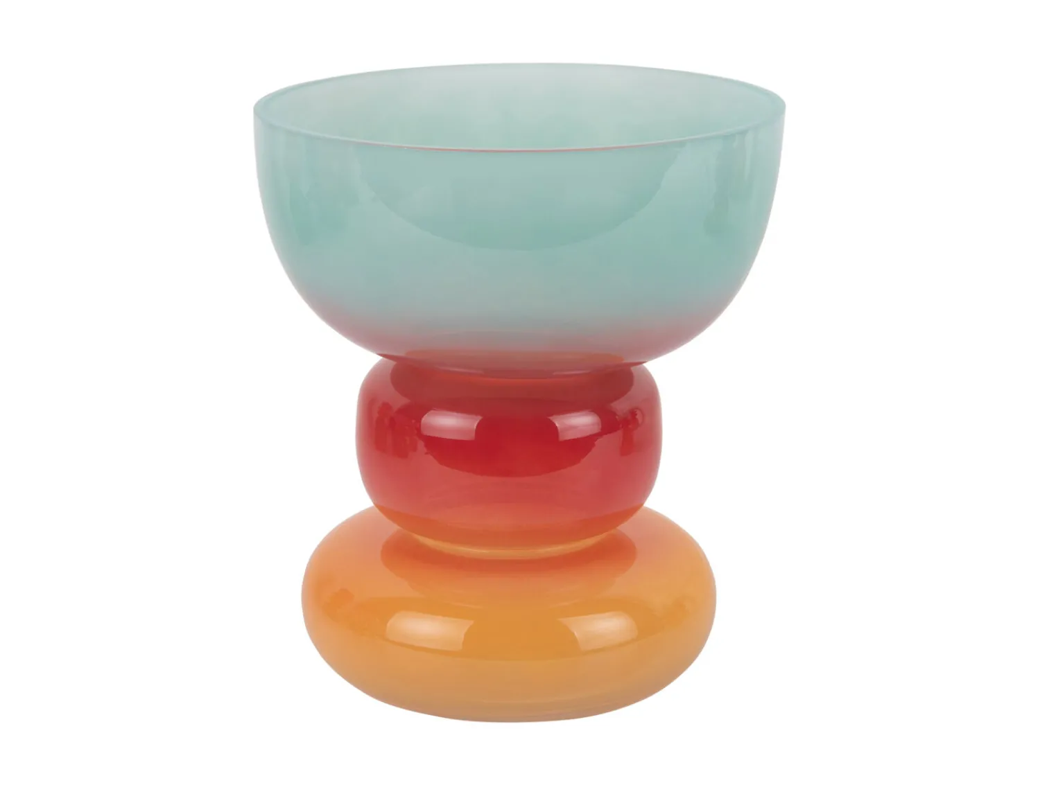 New Present time - Vase Summer Vibes glass wide multi colour