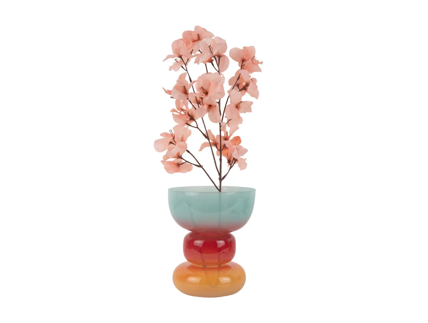 New Present time - Vase Summer Vibes glass wide multi colour