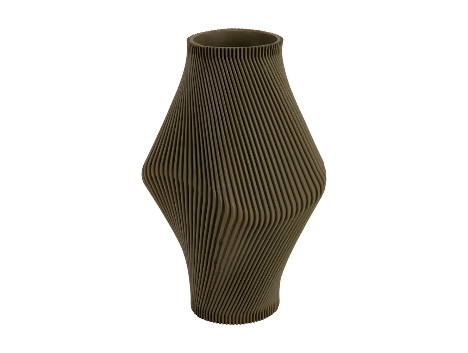 Hot Present time - Vase Twisted Rib large army green