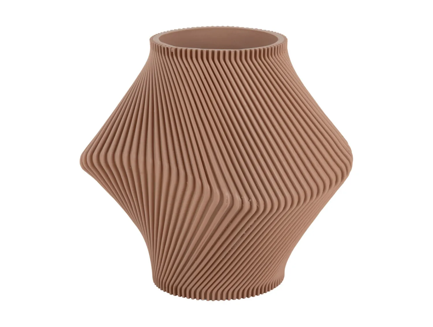 Outlet Present time - Vase Twisted Rib soft brown