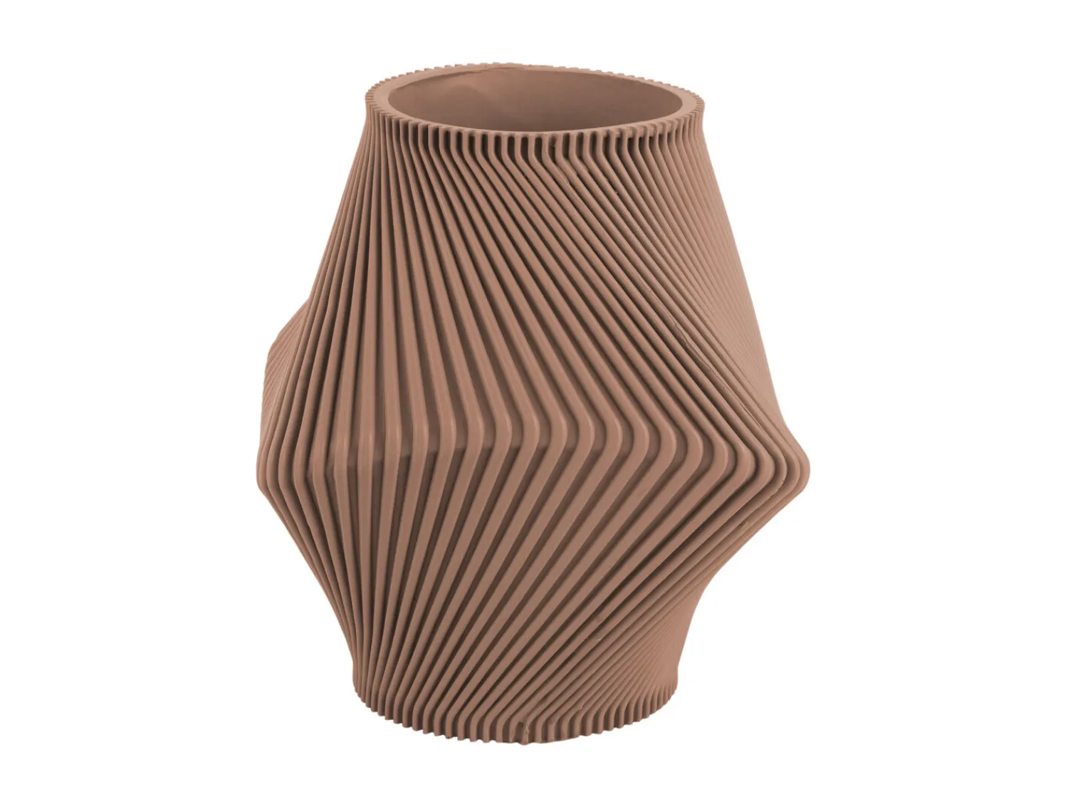 Outlet Present time - Vase Twisted Rib soft brown