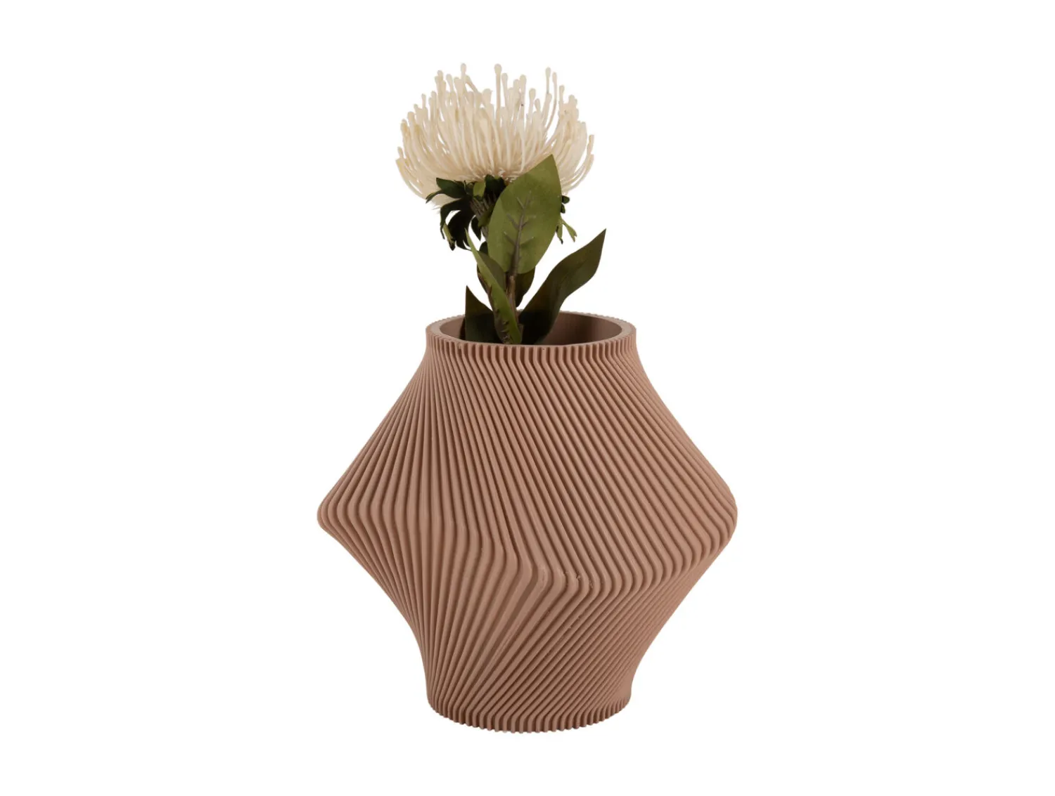 Outlet Present time - Vase Twisted Rib soft brown