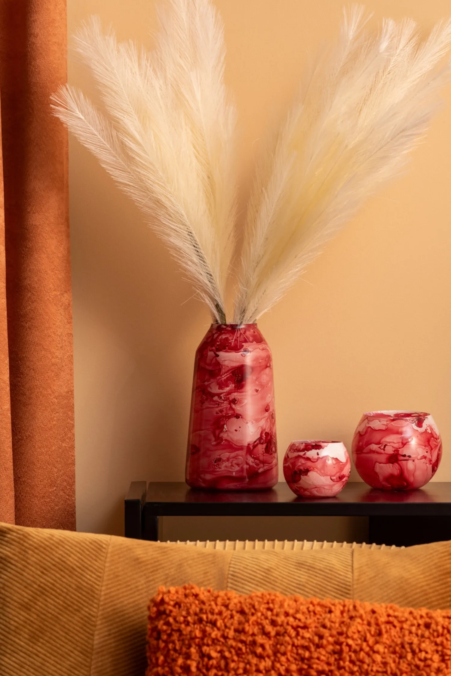 New Present time - Votive Blended small glass red ochre