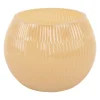 Online Present time - Votive Chique Ribbed large glass latte brown