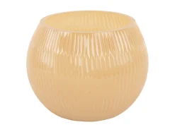 Online Present time - Votive Chique Ribbed large glass latte brown