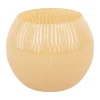 New Present time - Votive Chique Ribbed small glass latte brown
