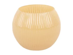 New Present time - Votive Chique Ribbed small glass latte brown
