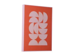 New Present time - Wall art Geometric bright orange