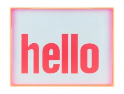 Discount Present time - Wall art Hello large bright pink