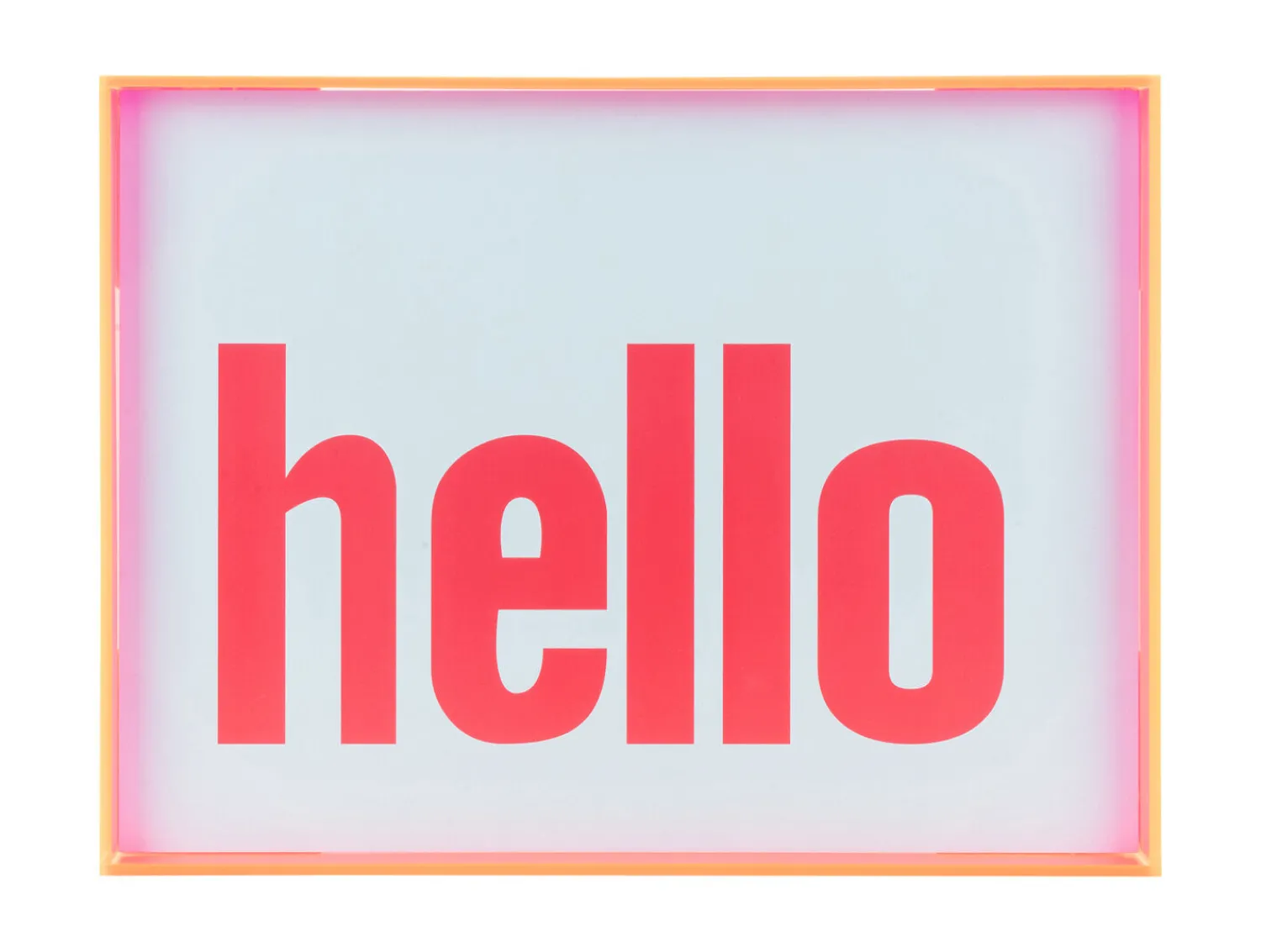 Discount Present time - Wall art Hello large bright pink