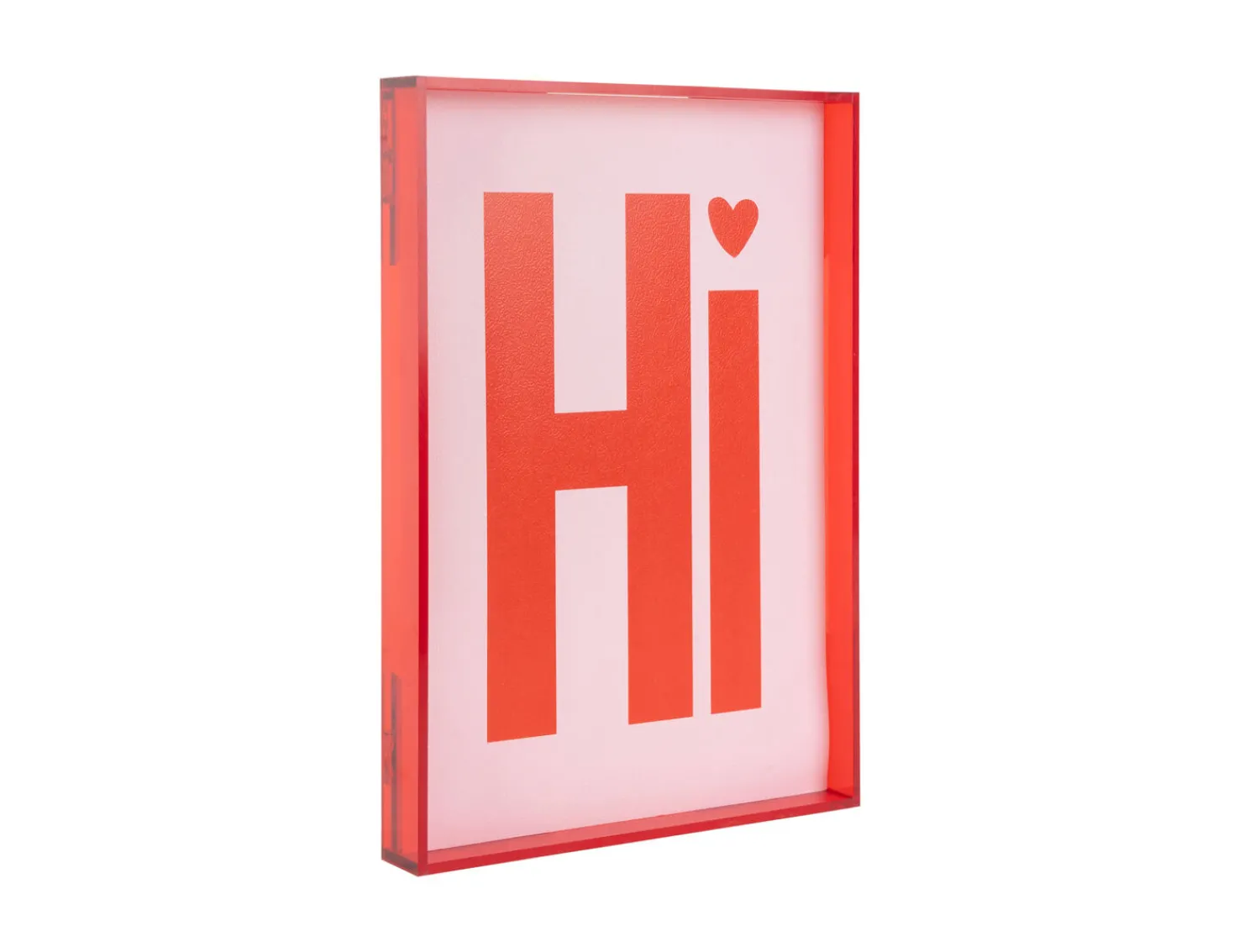 Hot Present time - Wall art Hi medium bright red