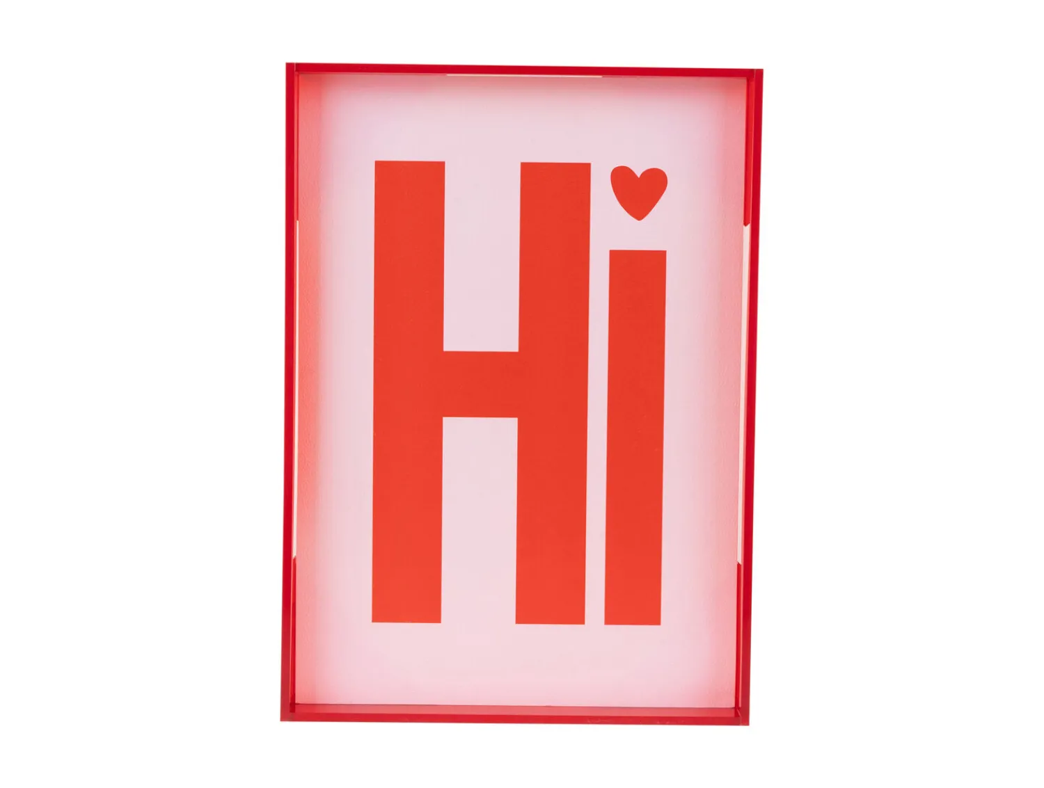 Hot Present time - Wall art Hi medium bright red