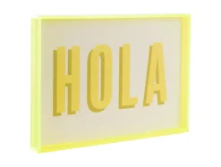 New Present time - Wall art Hola medium bright green