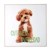 Best Present time - Wall art puppy Cuteness Overload green