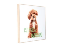 Best Present time - Wall art puppy Cuteness Overload green