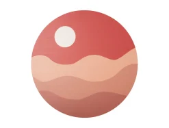 New Present time - Wall art Sunset MDF clay brown