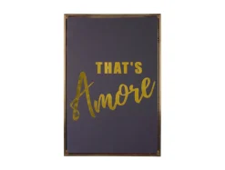 Sale Present time - Wall art That's Amore canvas medium black, gold foil