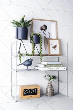 Best Present time - Wall rack Level metal matt warm grey