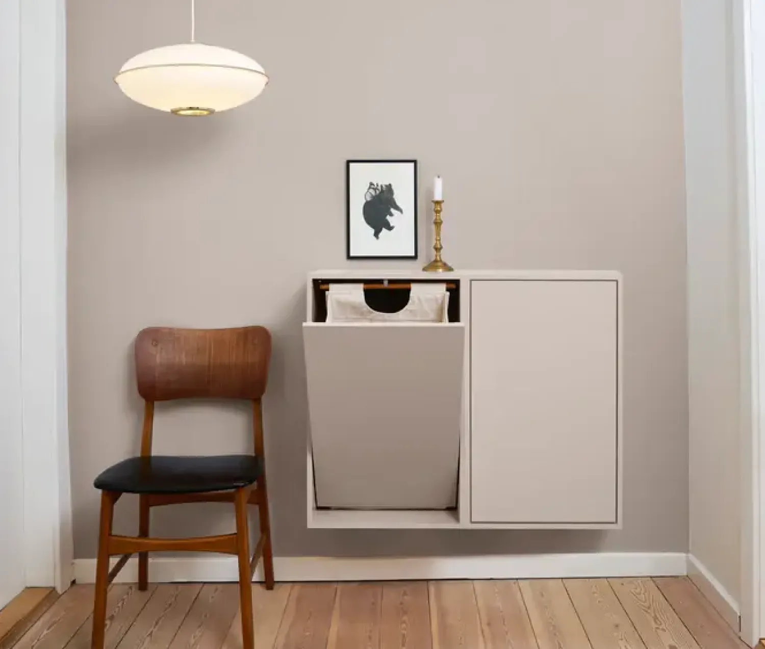Outlet ReCollector - Vasketøjskurv, Silver Cloud Grey, bæredygtig