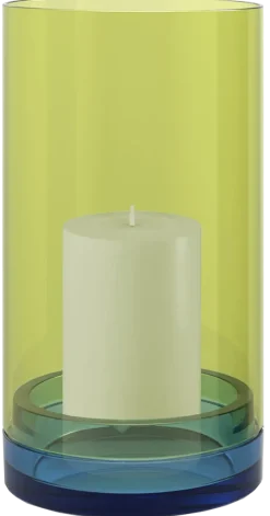 Best REMEMBER - Glas lanterne "Lucius" - Large - Lime