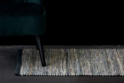 Sale Rug Solid - Tæppe jute læder, graphite - 75x200 cm.