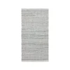 Best Rug Solid - Tæppe m. læder, light grey - 60x90 cm