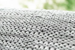 Best Rug Solid - Tæppe m. læder, light grey - 60x90 cm