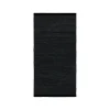 New Rug Solid - Tæppe m. læder, sort - 65x135 cm