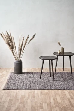 Clearance Rug Solid - Tæppe m. læder, wood - 65x135 cm