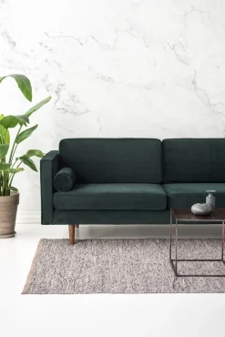 Clearance Rug Solid - Tæppe m. læder, wood - 65x135 cm
