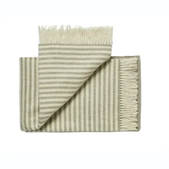Clearance Silkeborg Uldspinderi - Plaid - Bogø - Light Green/Lys Grøn - 140x240 cm
