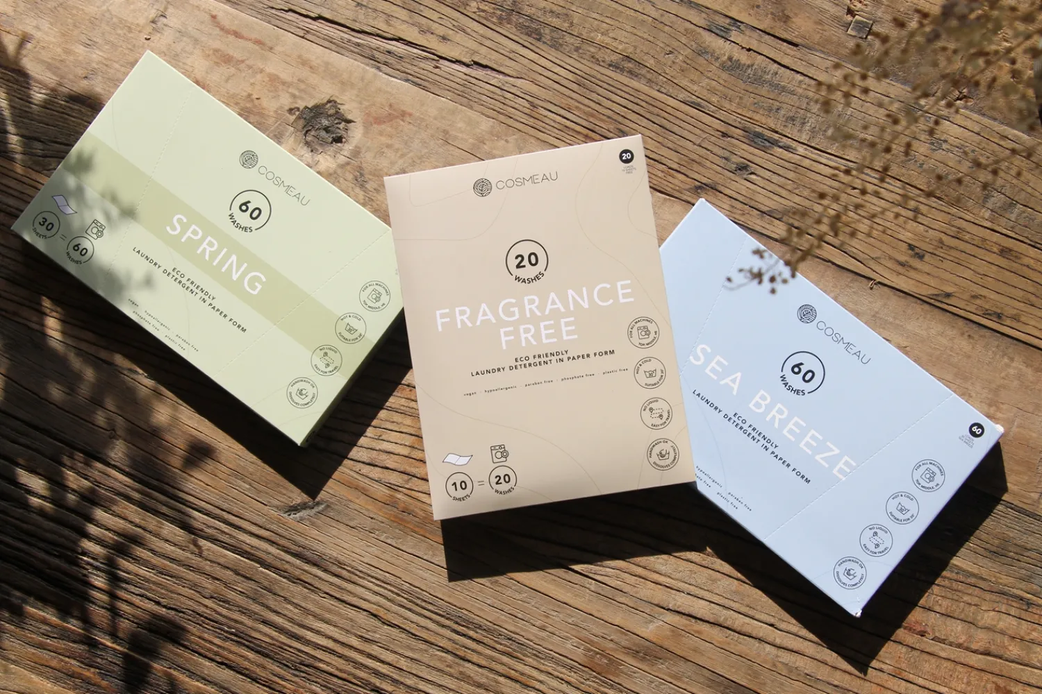 Clearance SKOSH - Cosmeau - Vaskemiddel/Vaskeservietter - Sea Breeze - til 20 vask