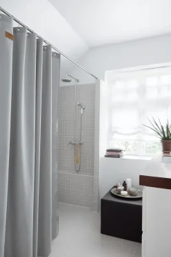 Best Skriver Collection - Badeforhæng - Orlando - Lysegrå - 150x200 cm