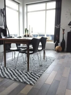 New Skriver Collection - Måtte - TrendMat Delux - Herringbone - sort - 200x300 cm
