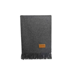 Online Skriver Collection - Plaid - Baby Alpaca - Mørkegrå - 135x200 cm
