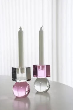 Online Specktrum - Lysestage - Couple - Pink/Klar