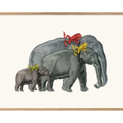Hot The Dybdahl - Plakat 30x40 cm. - Elephants and Frogs - Papir