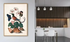 Sale The Dybdahl - Plakat 50x70 cm - Hummingbird, Butterflies & Flowers - Papir