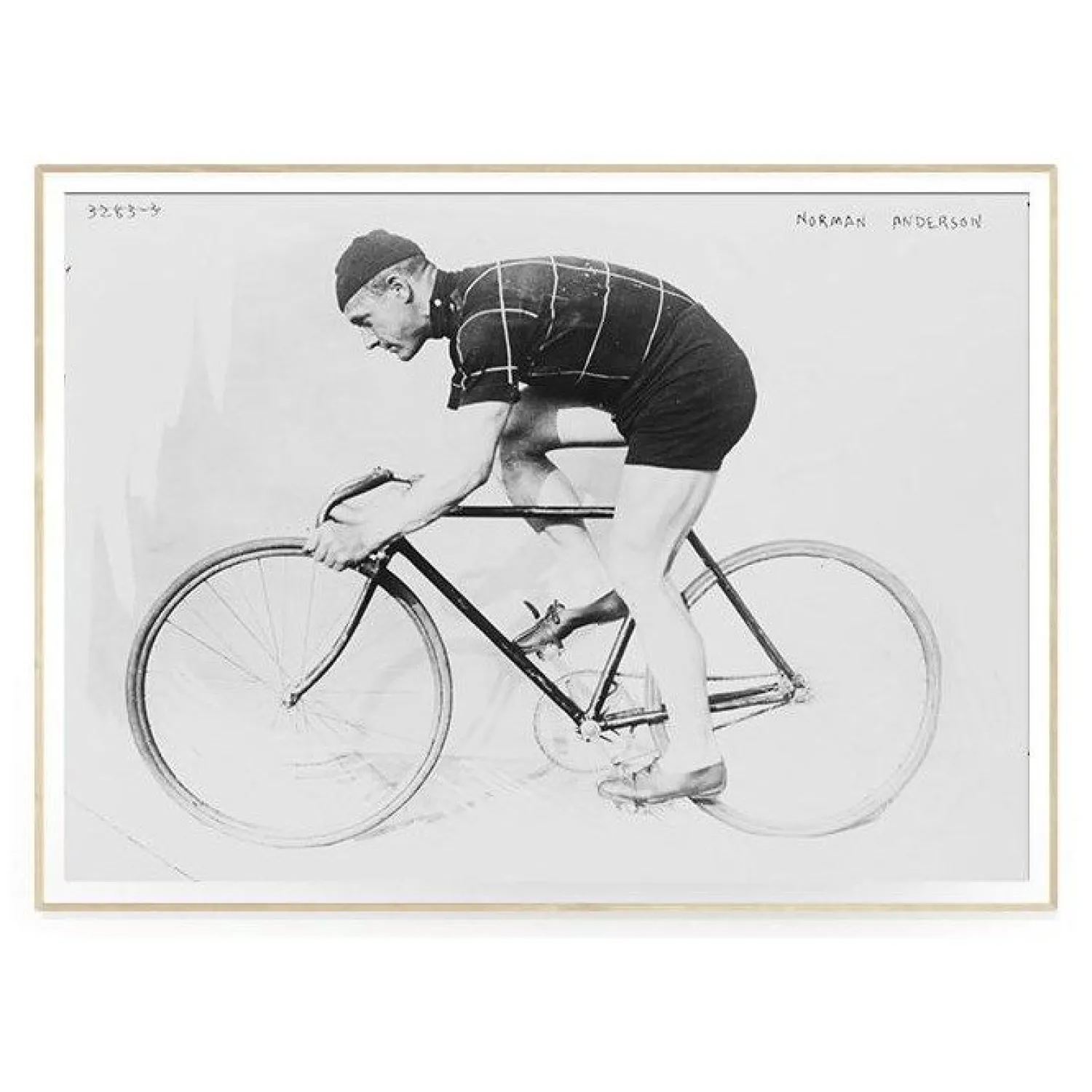 Best The Dybdahl - Plakat 50x70 cm. - Man and bicycle - Papir